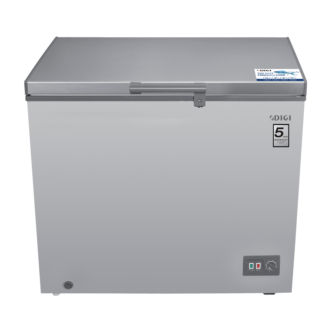 DIGI 200L Freezer with Sliding Glass Top, Fast Freeze, LED Light, Lock & Key, 5Y Warranty (2025)