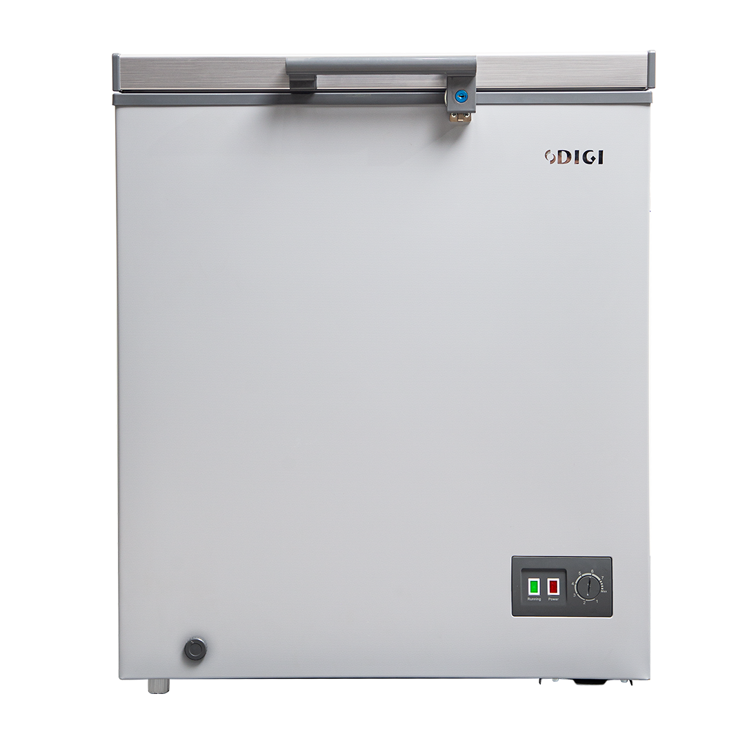DIGI Freezer 145L With Glass Top, Fast Freeze, LED, Lock & Key, 5Y Warranty (2025)