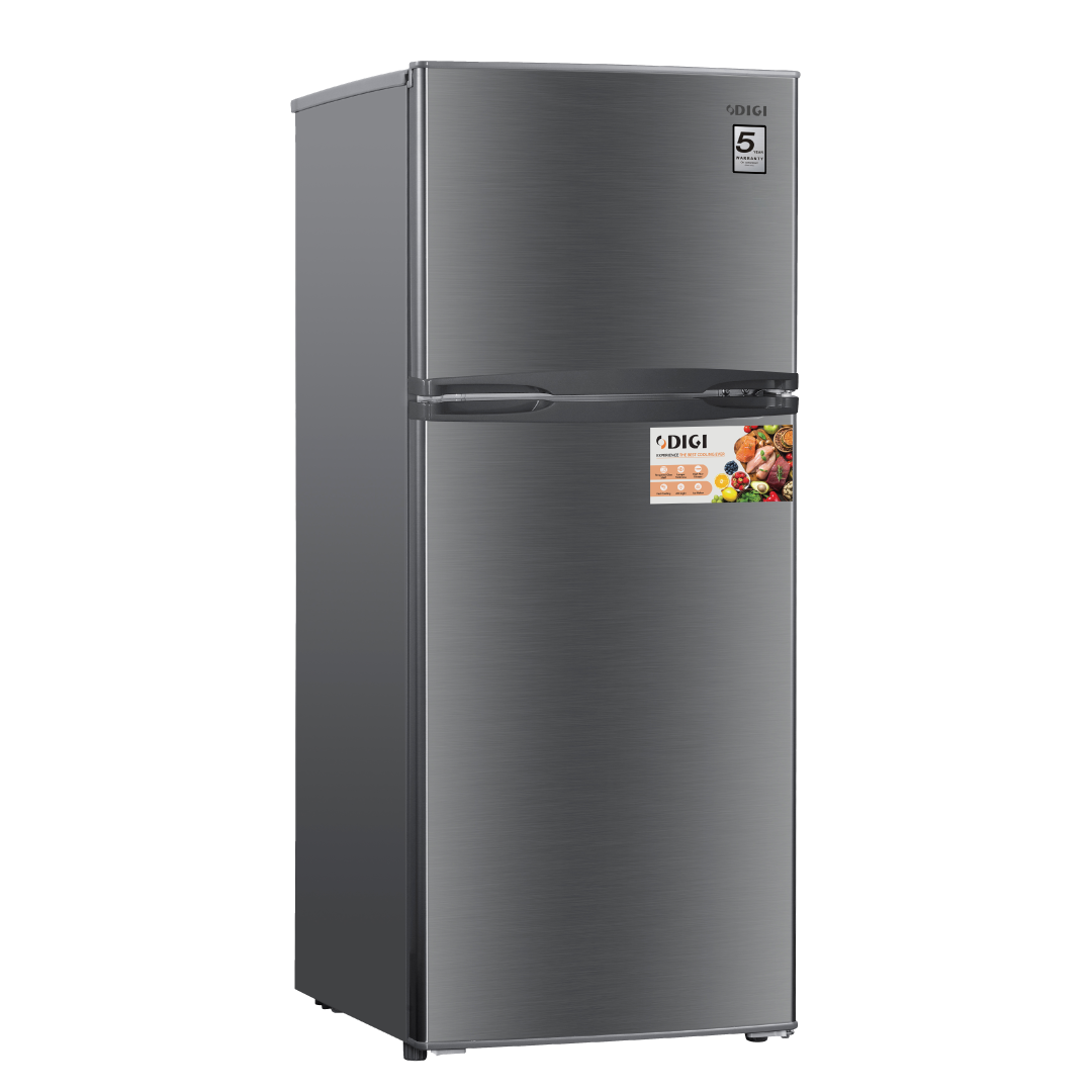 DIGI Fridge 151 Liters – Fast Cooling, Tempered Glass Shelves, LED Light, Lock & Key, 5Y Compressor Warranty (2025)